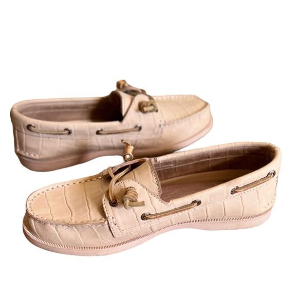 Sperry Vida Croc Nubuck Boat Shoes Pink Size 6 - Picture 4 of 8